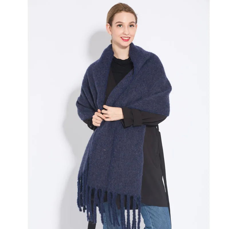 Thick Warm Tassel Shawl