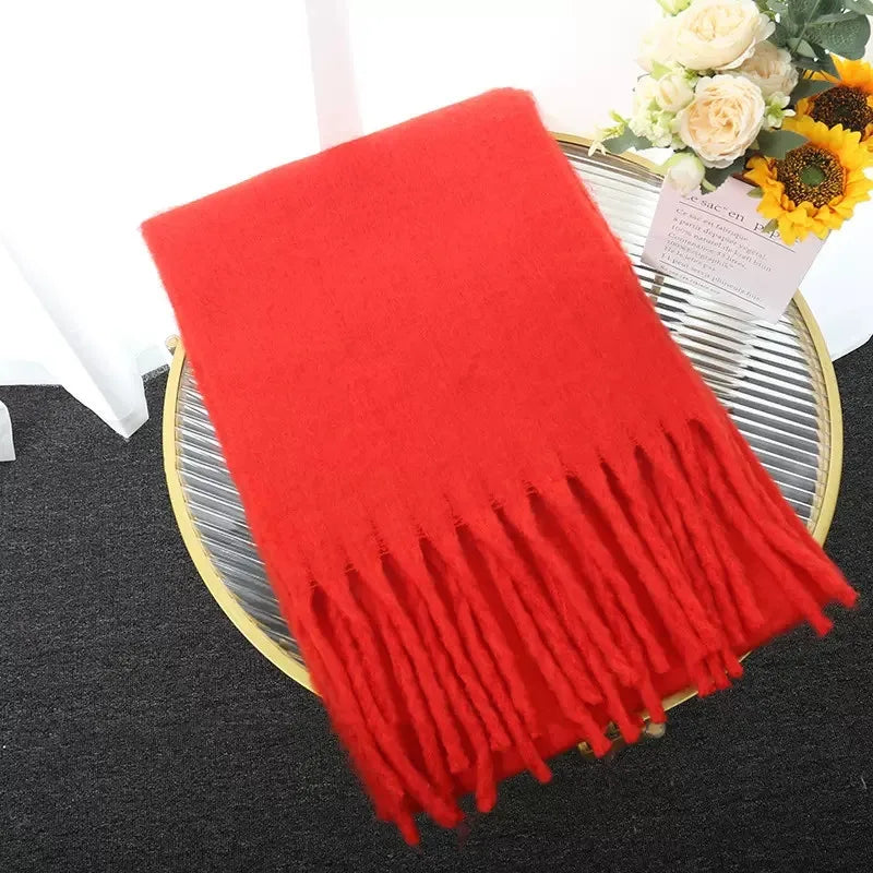 Thick Warm Tassel Shawl