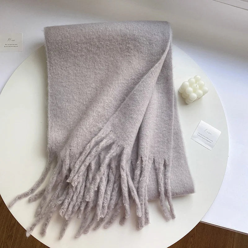 Thick Warm Tassel Shawl