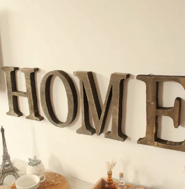 Vintage Wood Letter Ornament