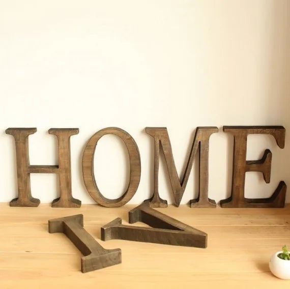 Vintage Wood Letter Ornament