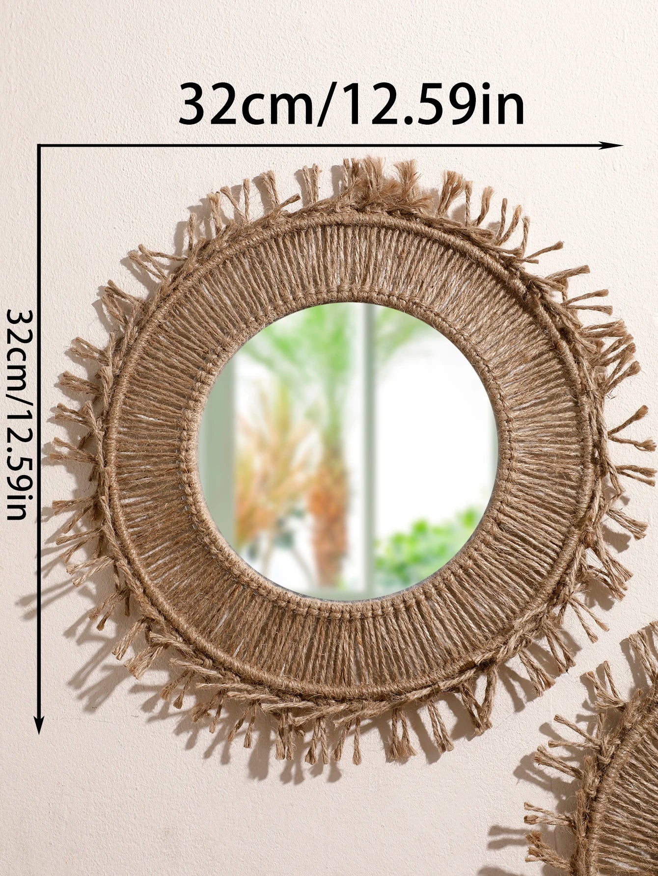 Macrame Woven Mirror | Natural Aesthetic Wall Decor for Cozy Spaces