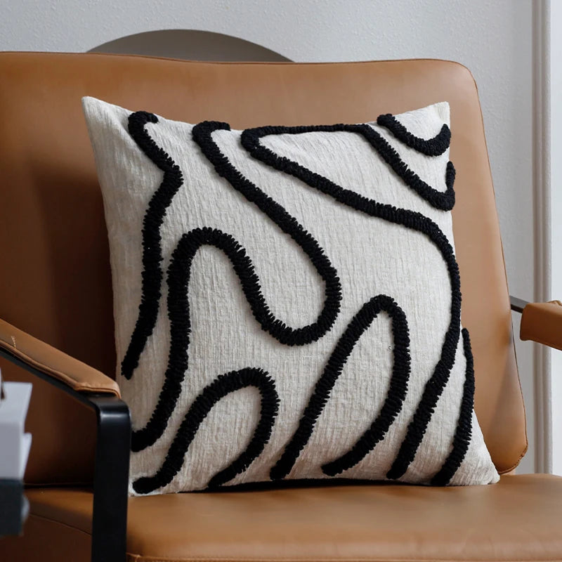 Cozy Boho Style Chenille Cushion Cover