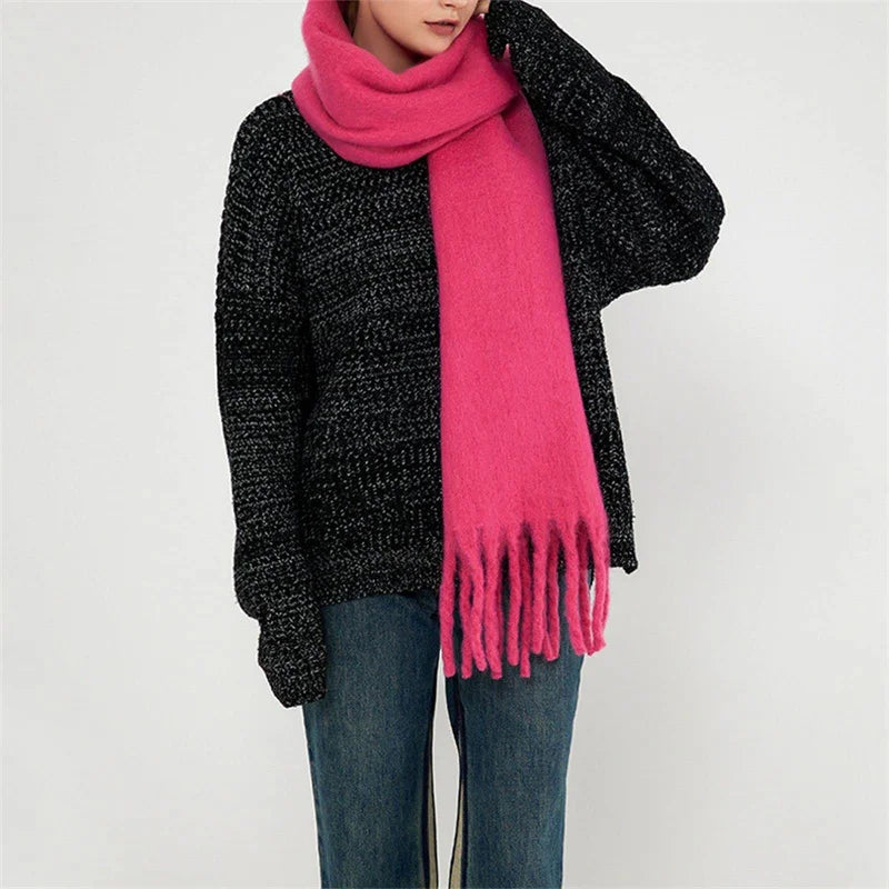 Thick Warm Tassel Shawl