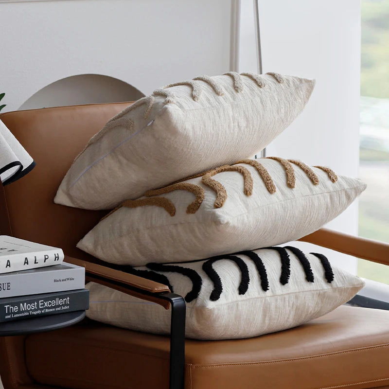 Cozy Boho Style Chenille Cushion Cover