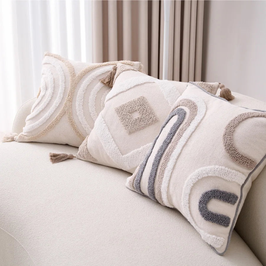 Bohemian Cotton Linen Tassel Pillow Cover