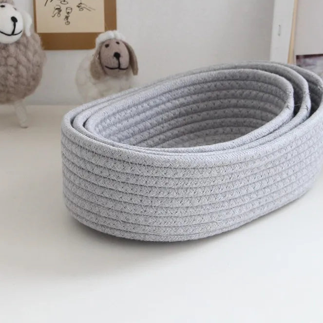 Minimalist Cotton Rope Basket for Everyday Storage