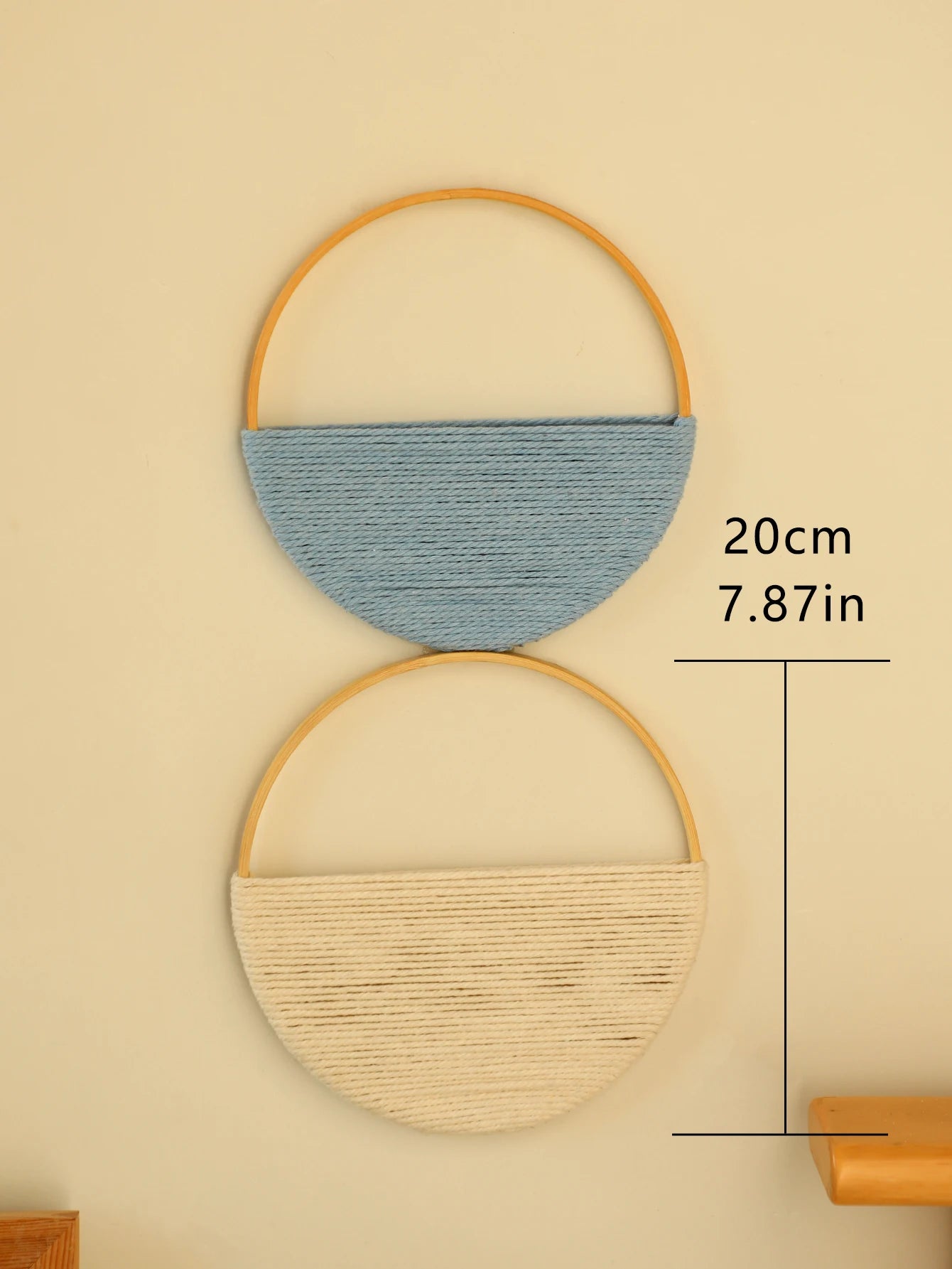 Woven Macrame Decor Duo in Natural Tones