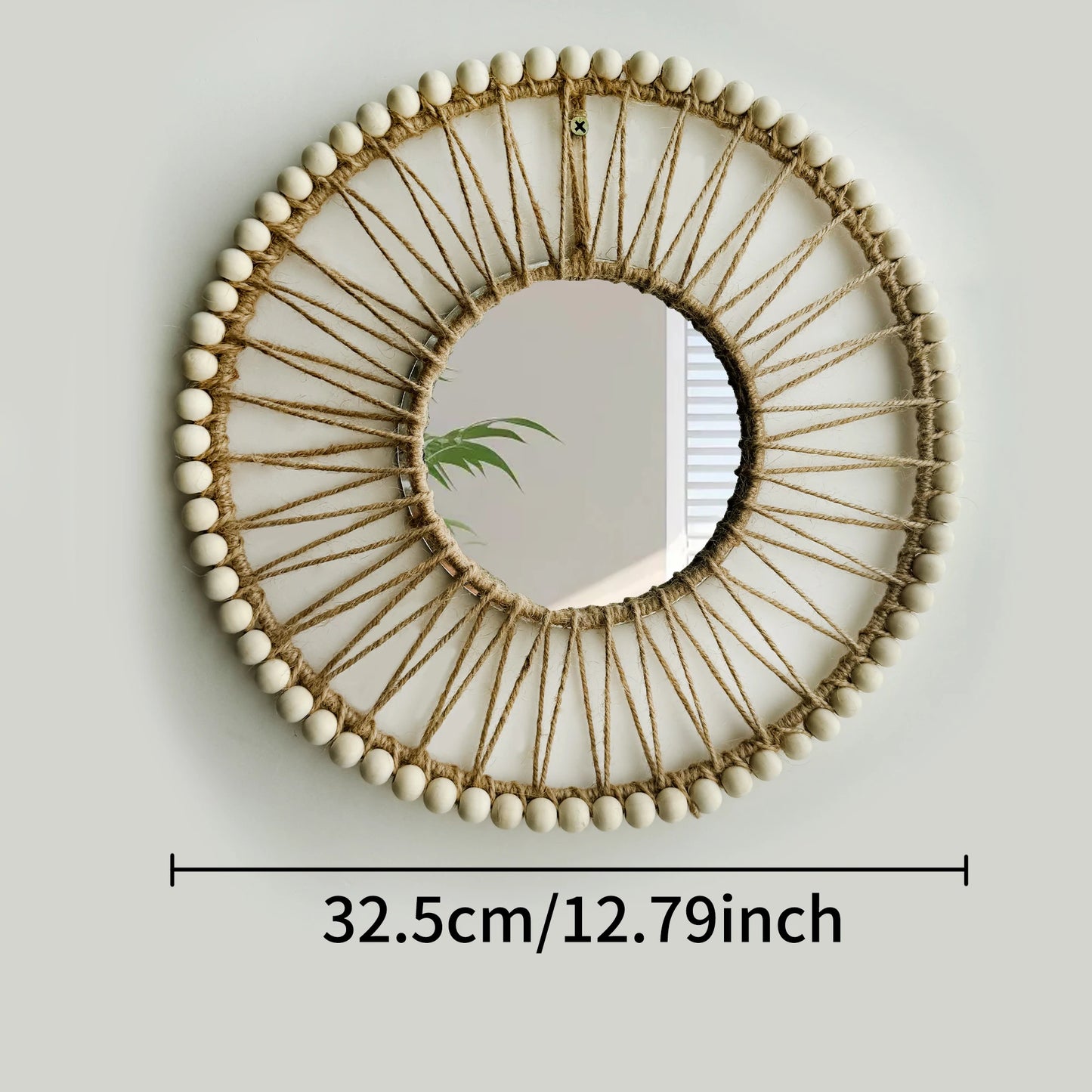 Farmhouse Mirror with Wooden Detail