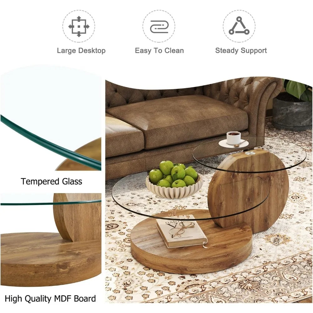 Sierra Drift Glass Center Table