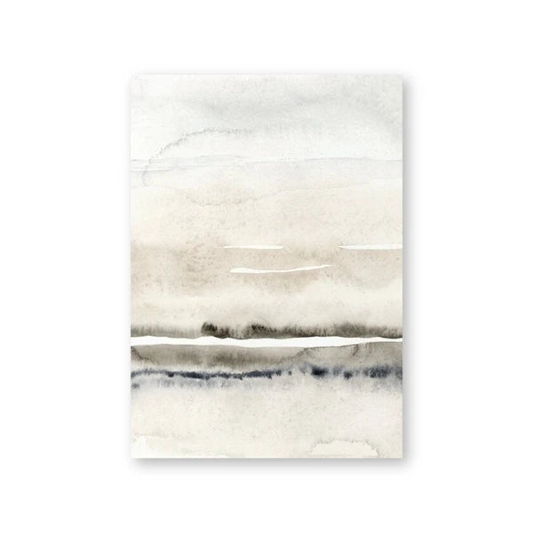 Abstract Neutral Watercolor Landscape Canvas Art
