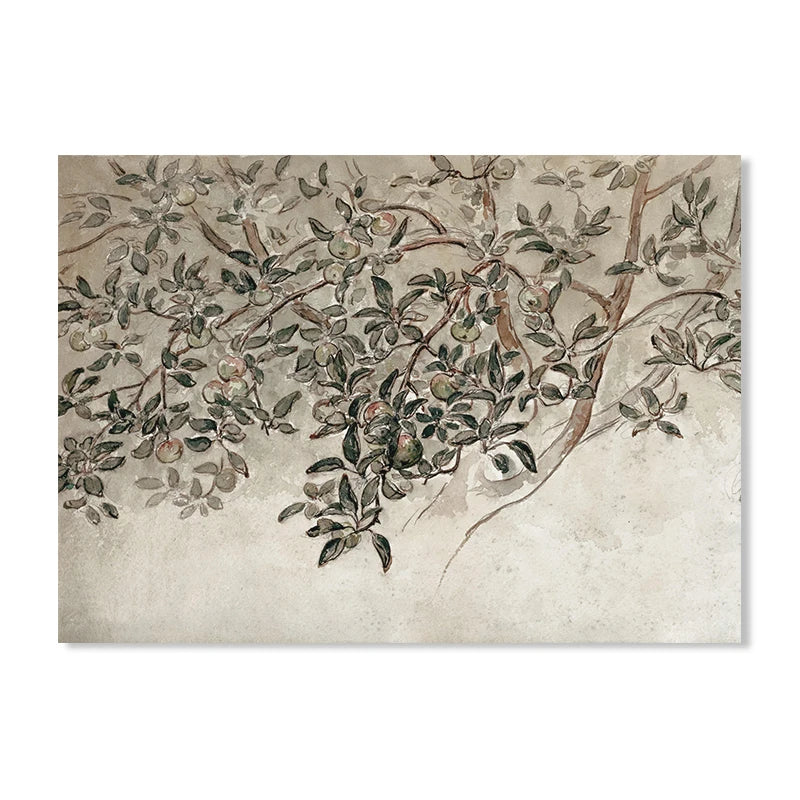 Botanical Apple Branch Sketch