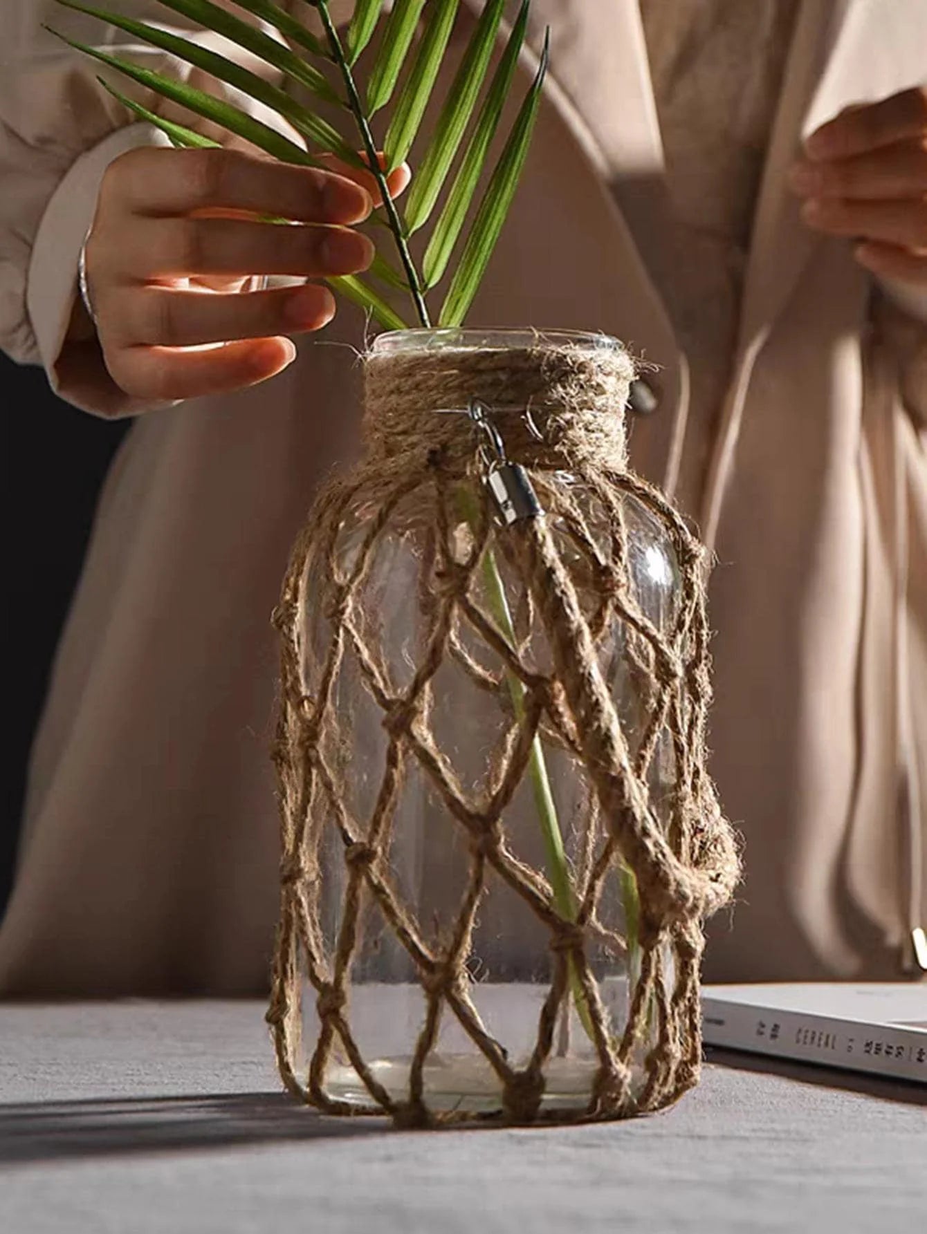 Nordic Style Woven Glass Vase