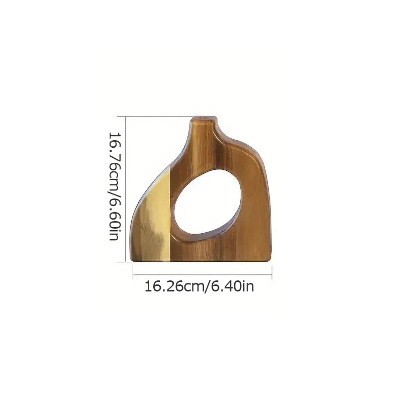 Sculptural Wooden Vase Ornament