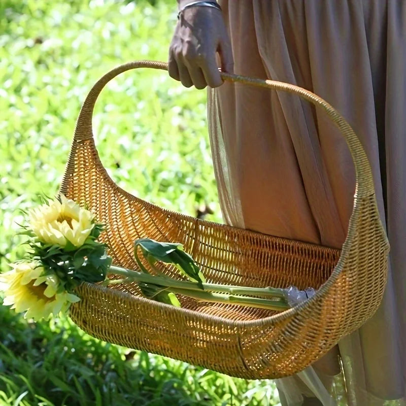 Cozy Boho Rattan Basket