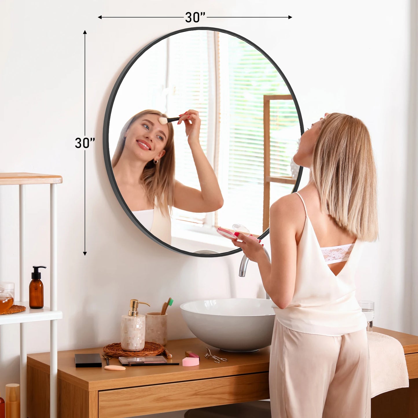 Modern Gold Mirror in Smooth Metal Finish