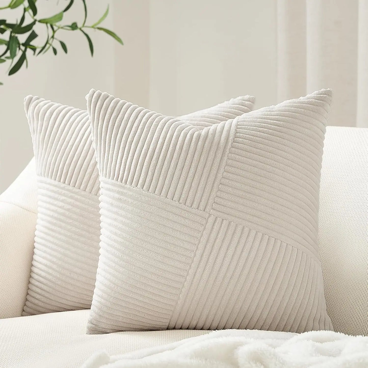 Decorative Corduroy Throw Pillow