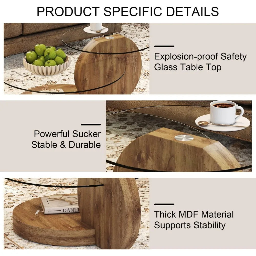 Sierra Drift Glass Center Table