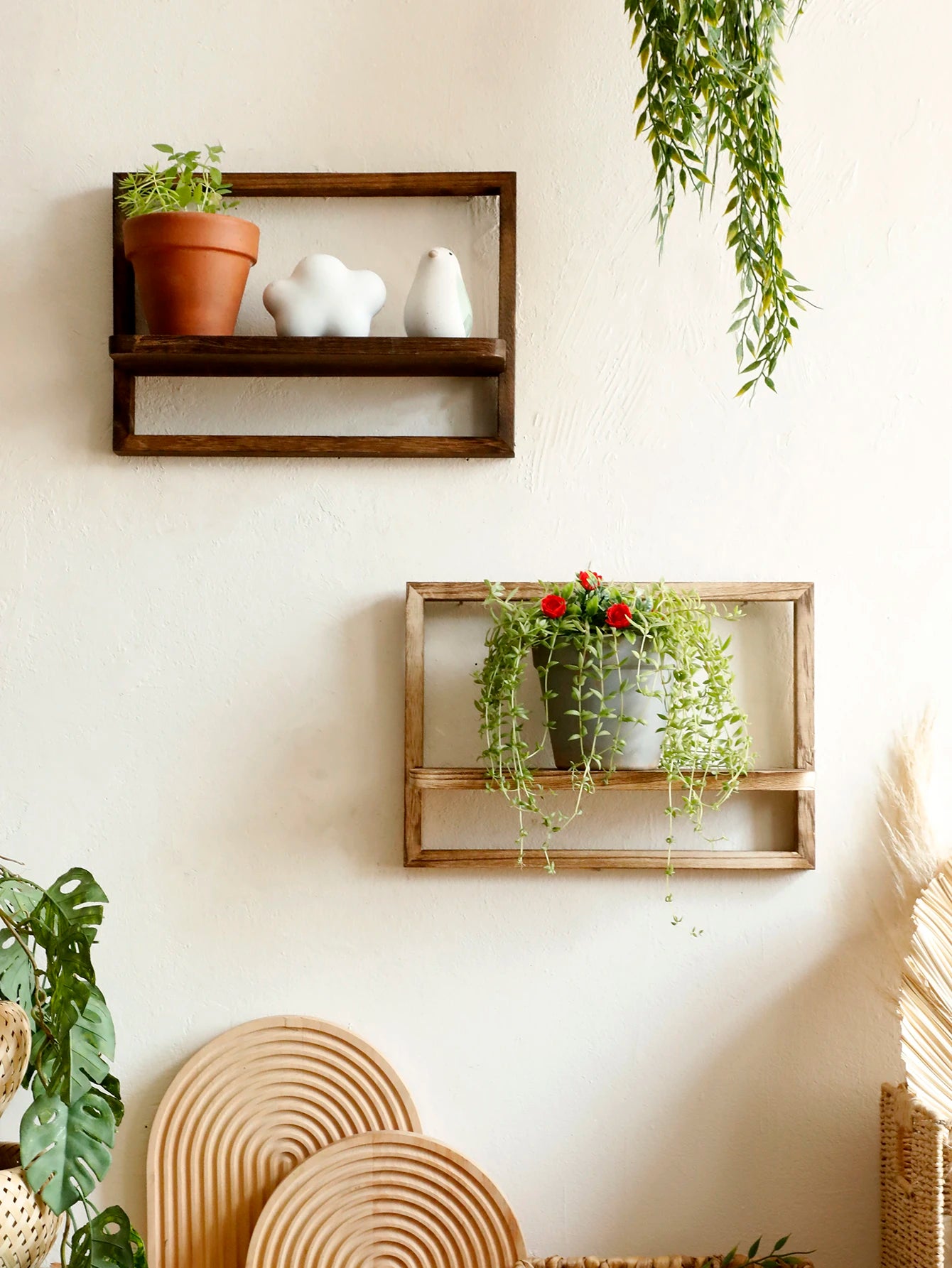 Handcrafted Floating Wood Shelf