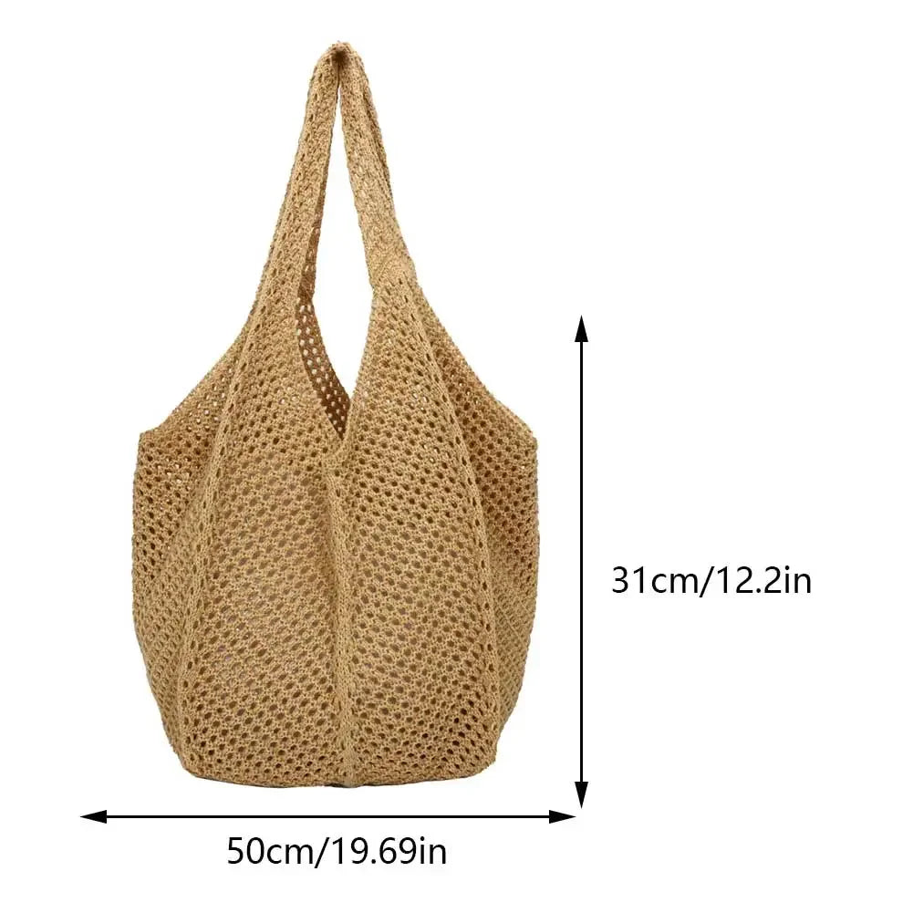 Breezy Hollow Woven Shoulder Tote