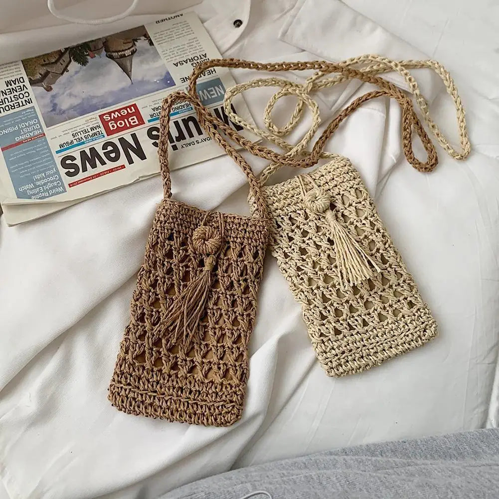 Small Woven Phone Bag