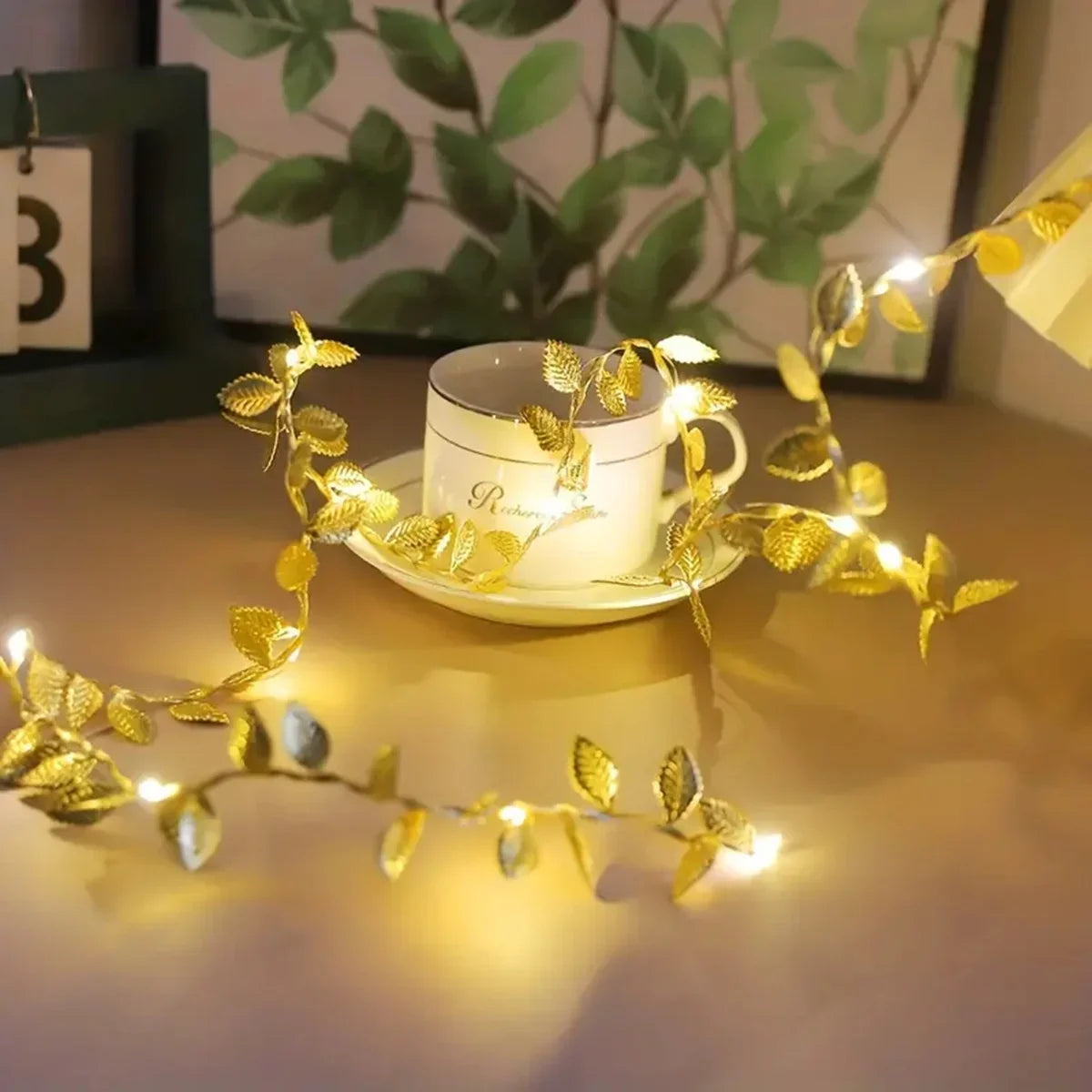 Leaf Fairy String Lights with Copper Wire