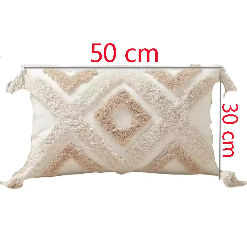 Cream Woven Boho Inspired Pillow