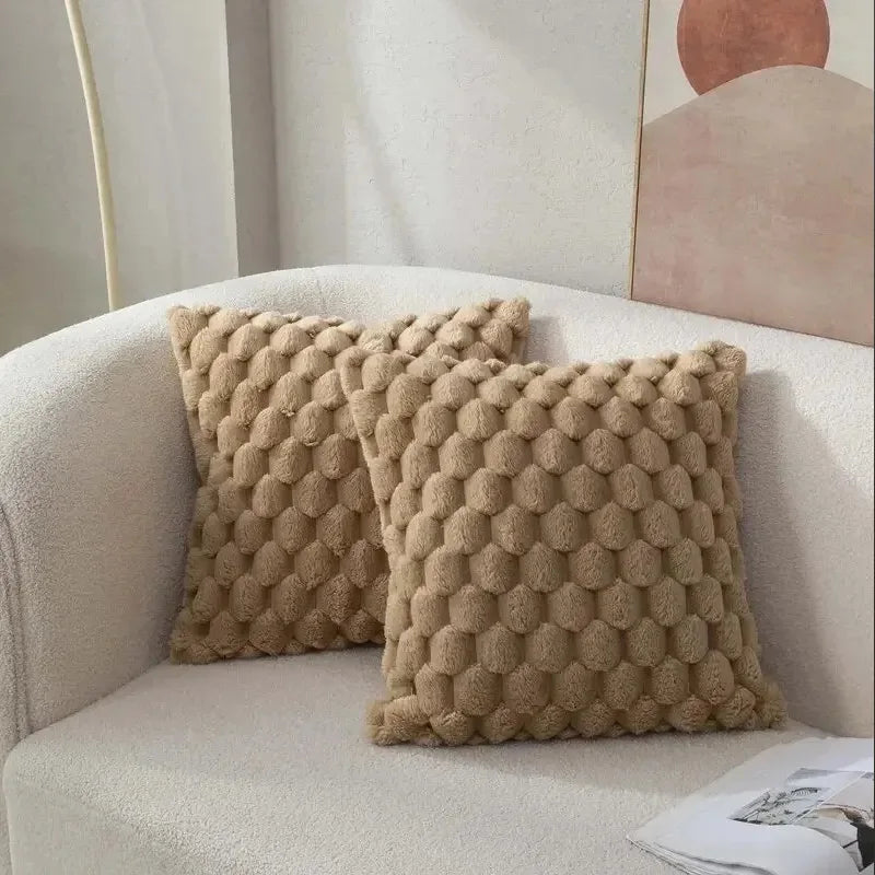 Cozy Grid Style Pillow