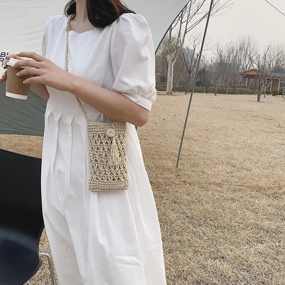 Small Woven Phone Bag