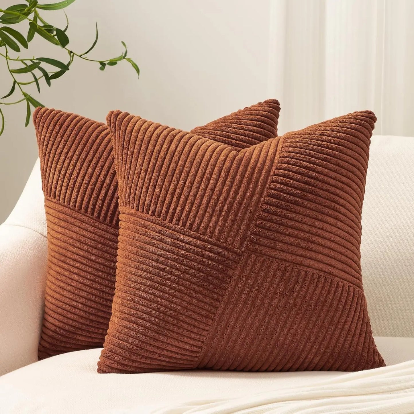 Decorative Corduroy Throw Pillow