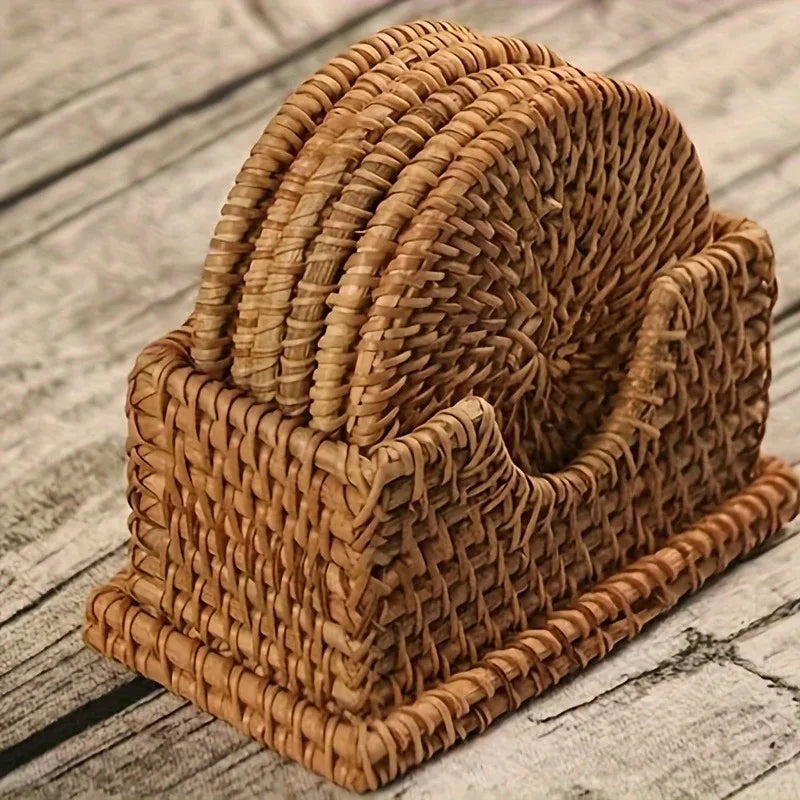 Rustic Autumn Vine Rattan Pot Mats