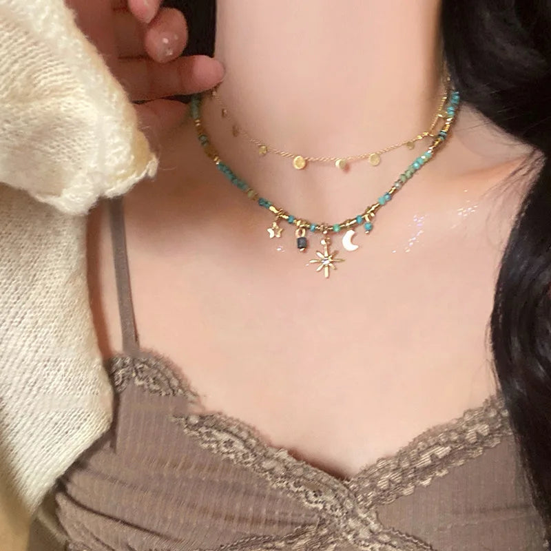 Beads Necklace with Pendant