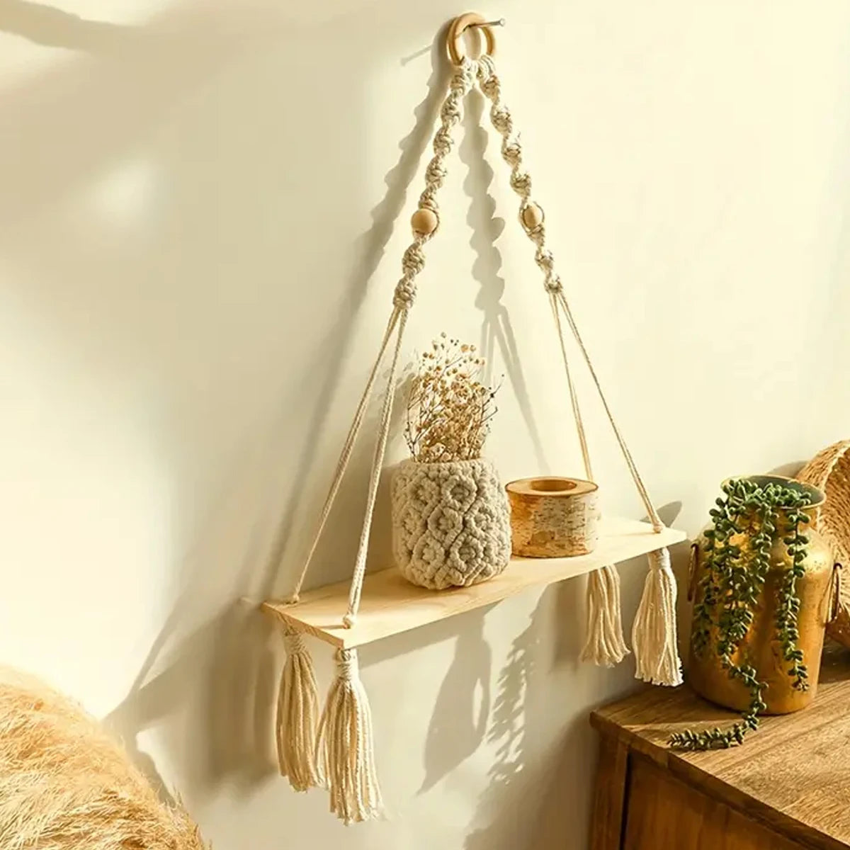 Decorative Macrame Shelf