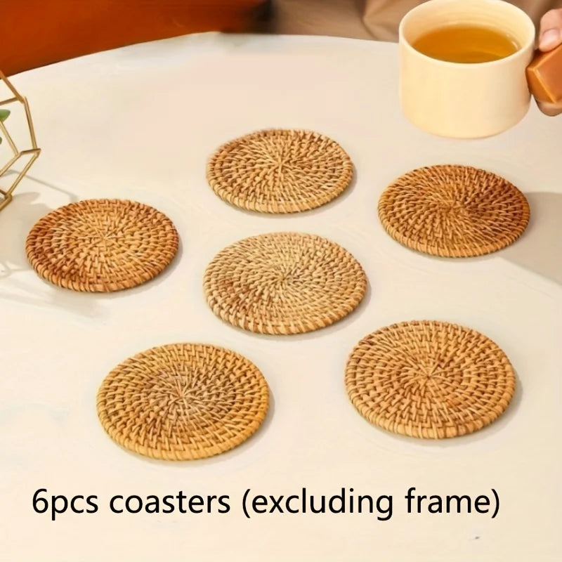 Rustic Autumn Vine Rattan Pot Mats
