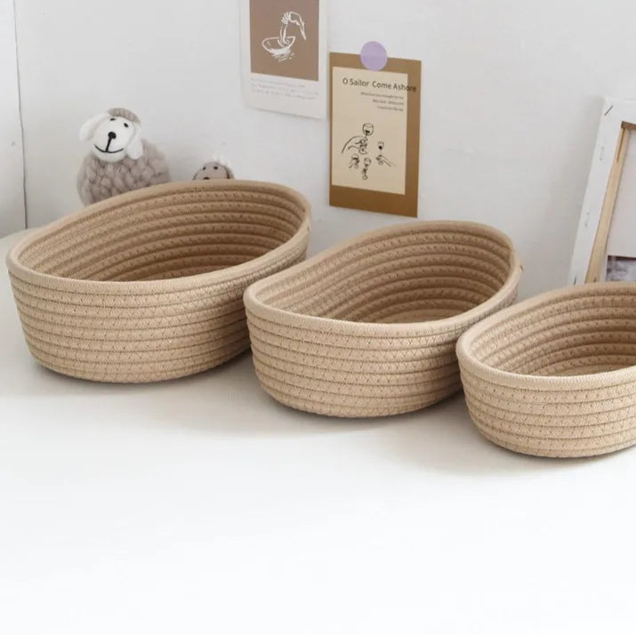 Minimalist Cotton Rope Basket for Everyday Storage