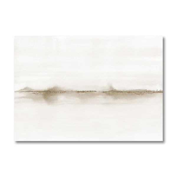Abstract Neutral Watercolor Landscape Canvas Art