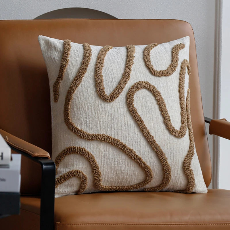 Cozy Boho Style Chenille Cushion Cover
