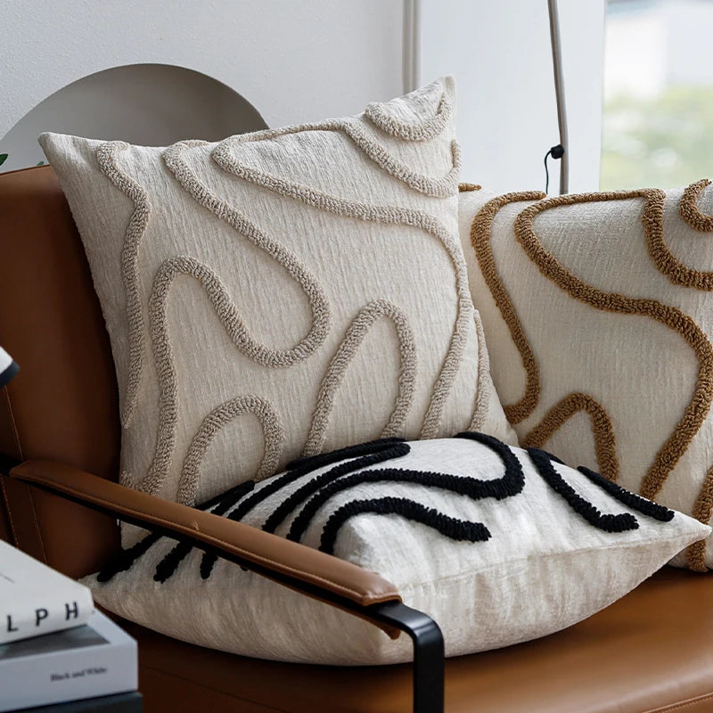 Cozy Boho Style Chenille Cushion Cover