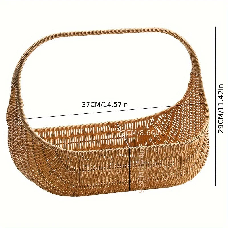Cozy Boho Rattan Basket