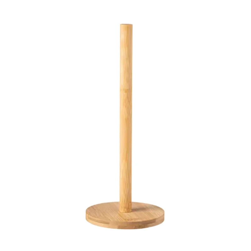 Rustic Wooden Paper Towel & Tissue Holder | Vertical Storage Stand