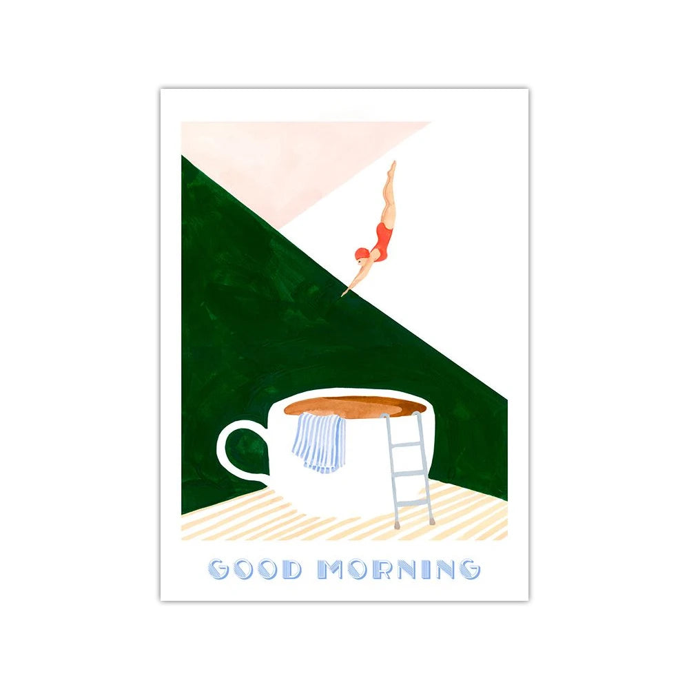 Retro Coffee Canvas Wall Art