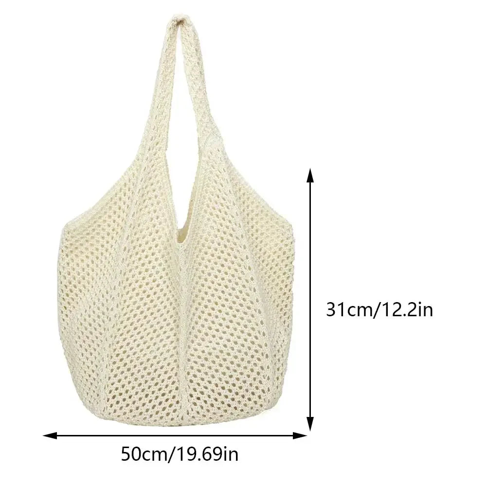 Breezy Hollow Woven Shoulder Tote