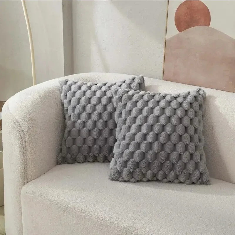 Cozy Grid Style Pillow