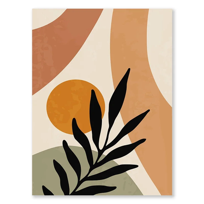 Boho Abstract Canvas Wall Art