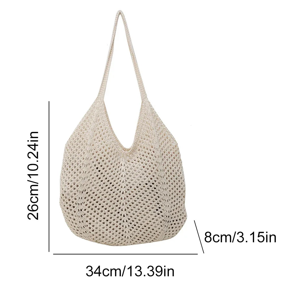 Breezy Hollow Woven Shoulder Tote