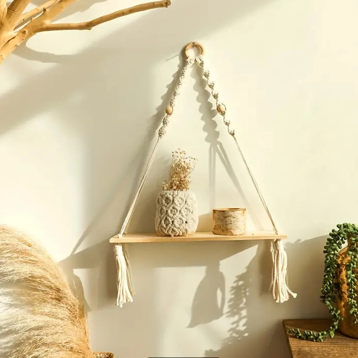 Decorative Macrame Shelf