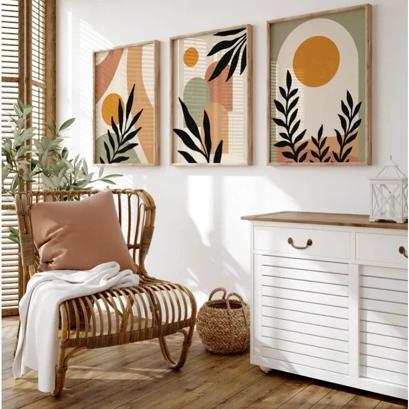 Boho Abstract Canvas Wall Art