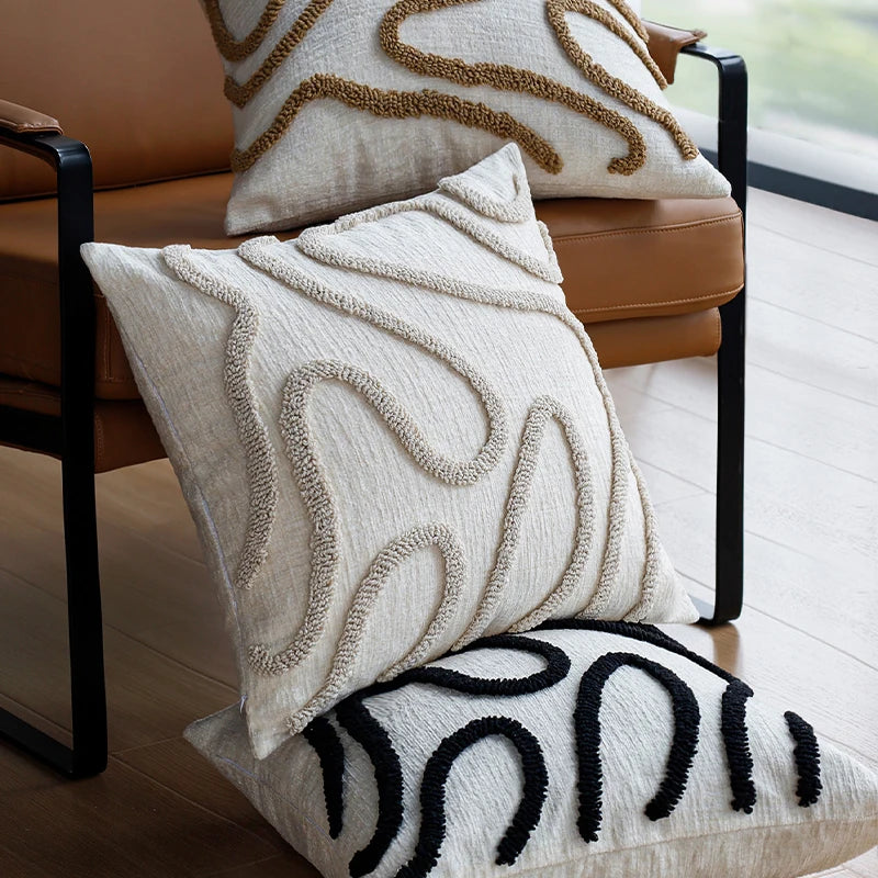 Cozy Boho Style Chenille Cushion Cover
