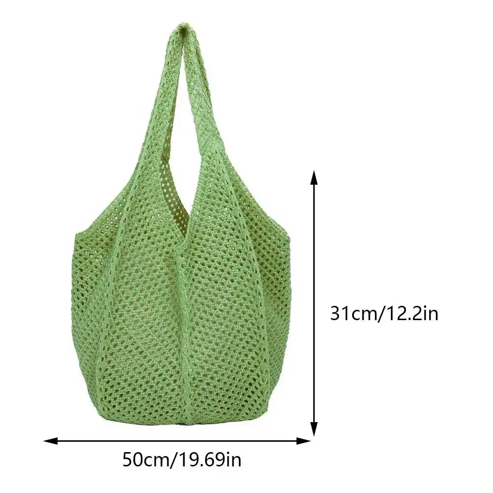 Breezy Hollow Woven Shoulder Tote