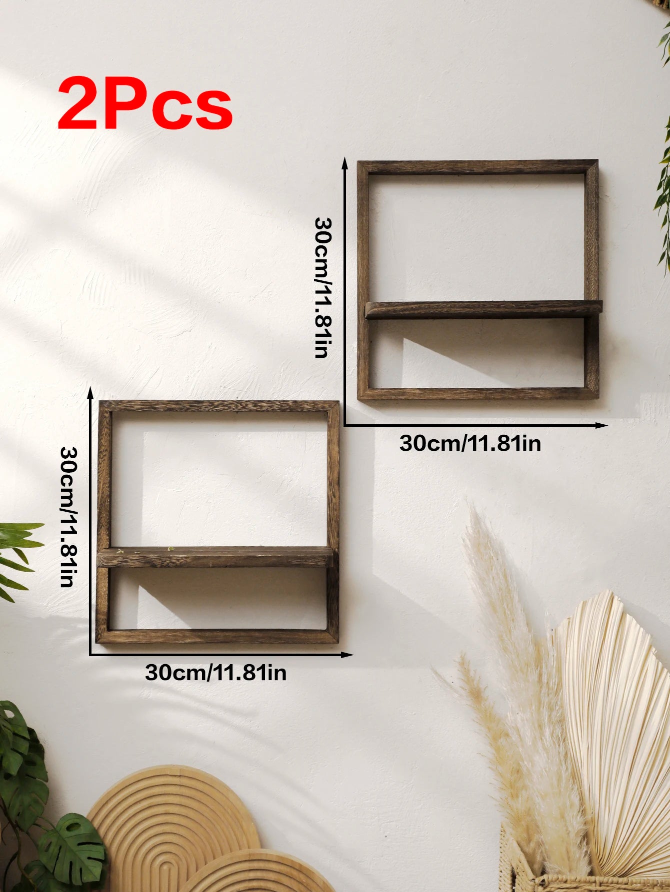 Handcrafted Floating Wood Shelf